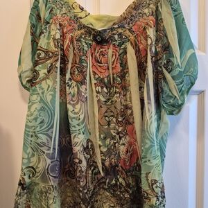 Dress Barn Multicolor Floral Blouse